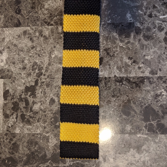 The Tie Bar Other - The Tie Bar Knitted Hem Stripe Skinny Tie